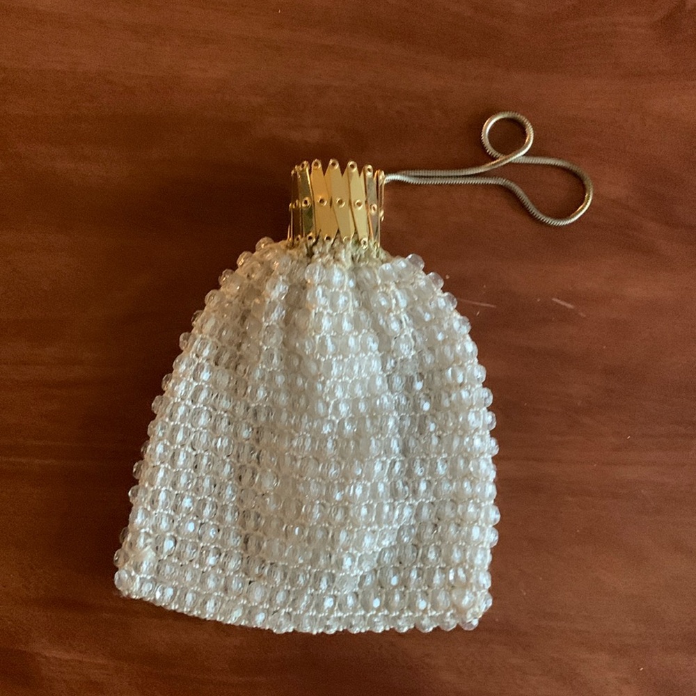Vintage Cinch top evening bag with handle